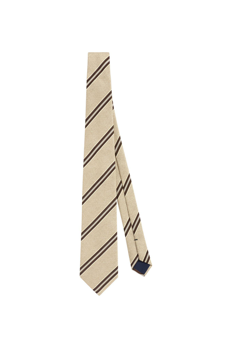 Klubbmönstrad sidenslips