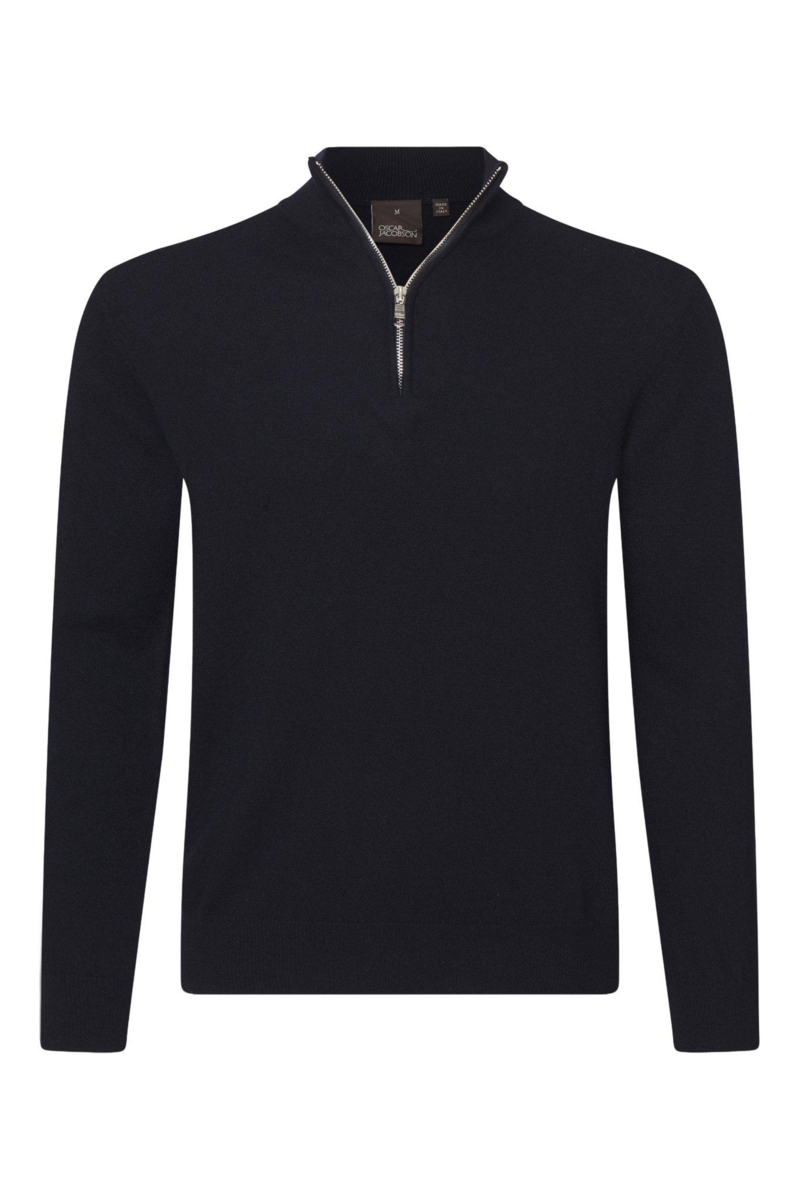 Regular fit half zip tröja ull-kashmir 1