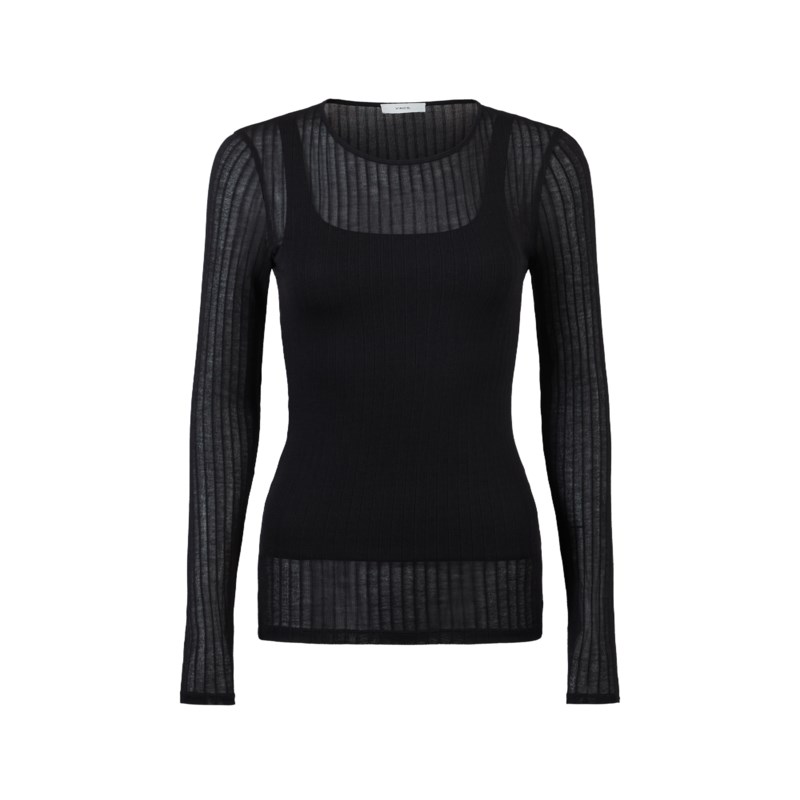 Sheer l/s crew nk black 1