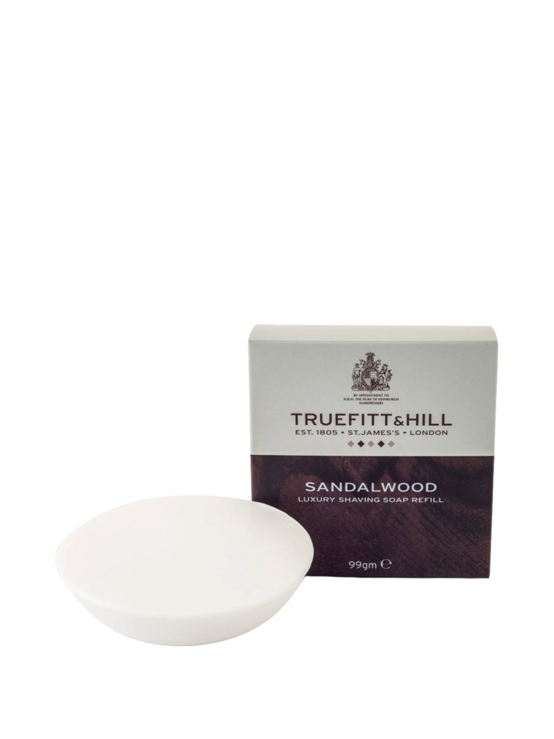 Sandalwood luxury shaving soap refill transparent