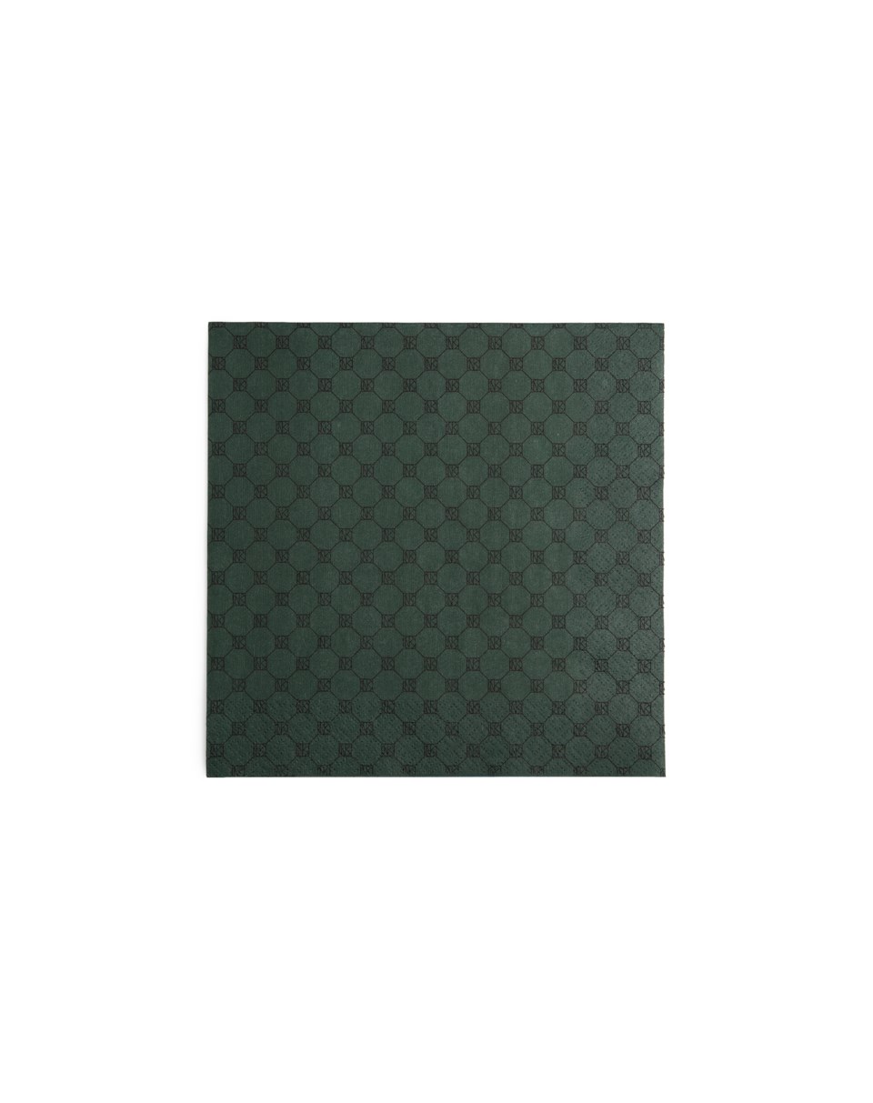 Pappersservetter 40x40, grön oktagon från NK Collection