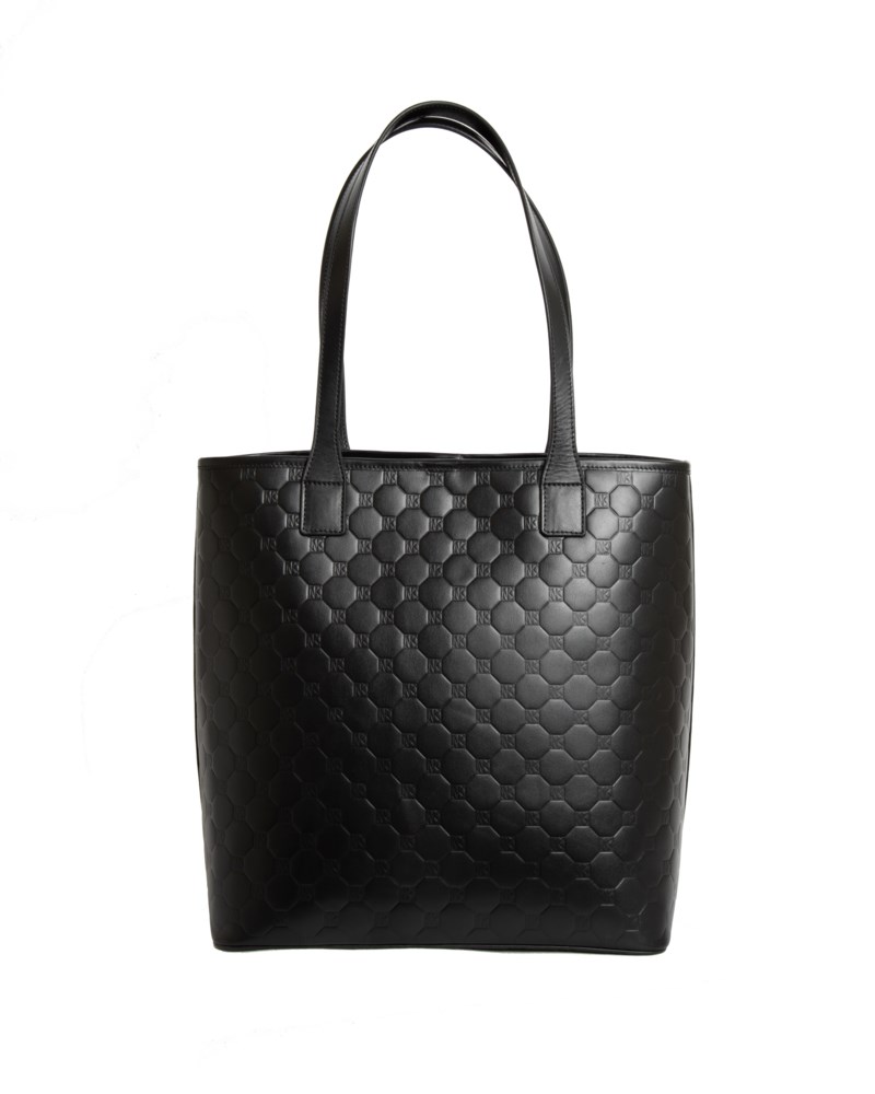 Bucket bag oktagon läder