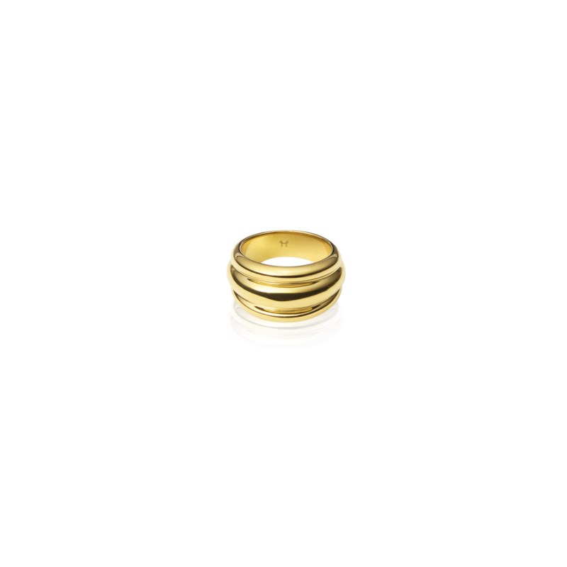 Deco ribbed ring
