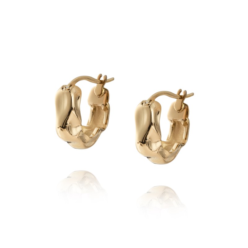 Mockberg Wavy bolded small hoops örhängen dam – bild 3