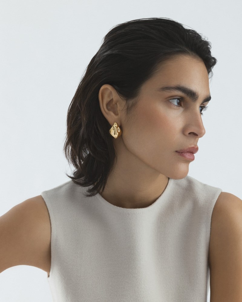 Mockberg Wavy bolded drop earring dam – bild 2