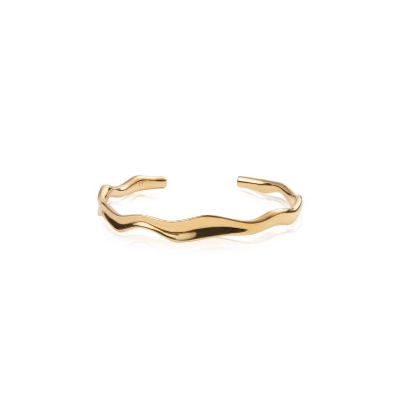 Wavy bolded cuff bracelet