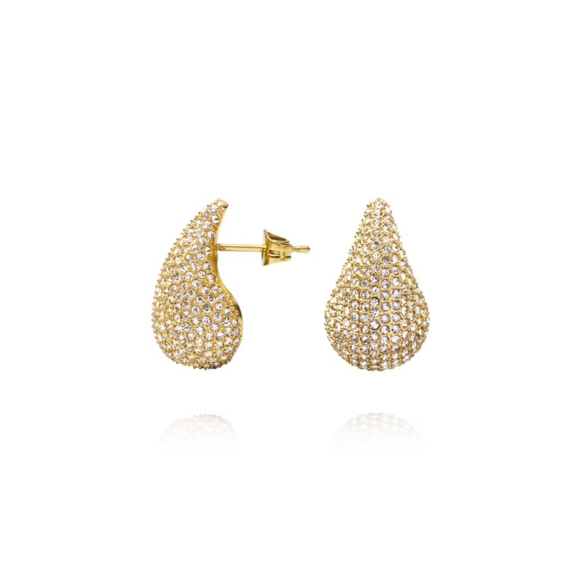 Pavé daring earring large gold 1