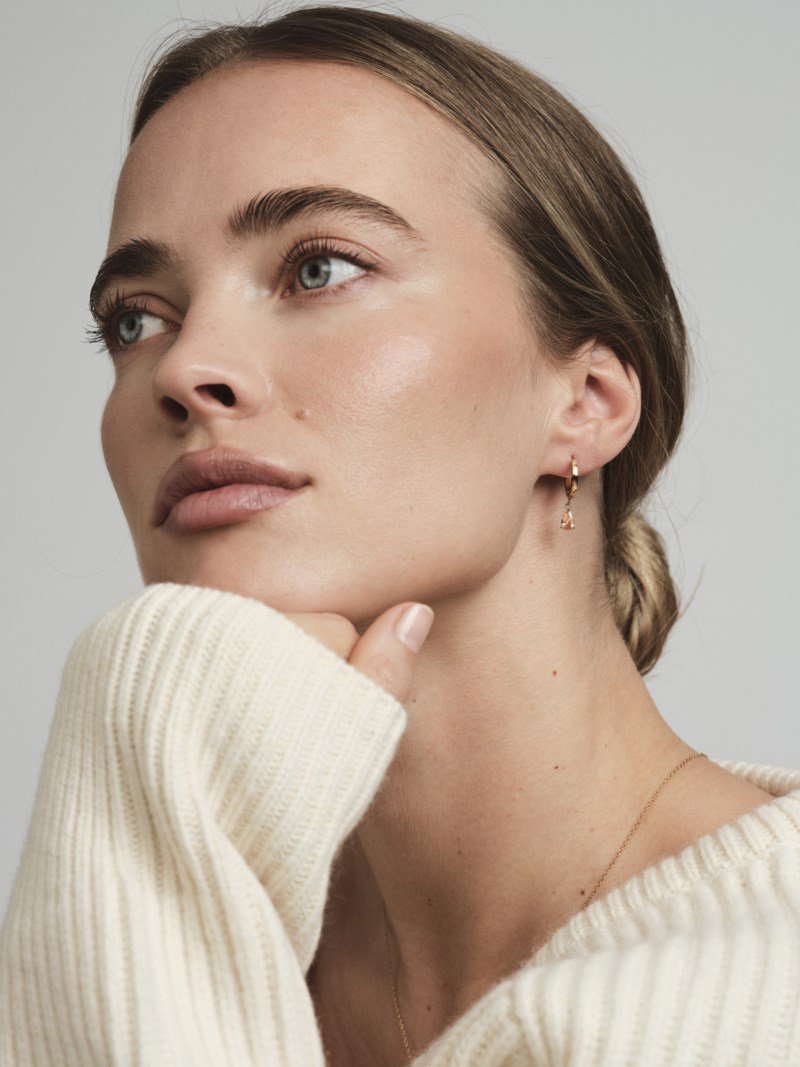 Mockberg Belle champagne hoops örhängen dam – bild 2