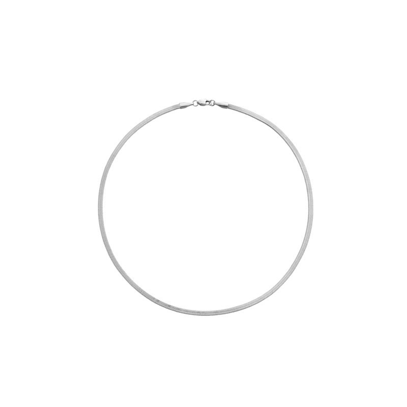 Thin snake medium necklace silver 1