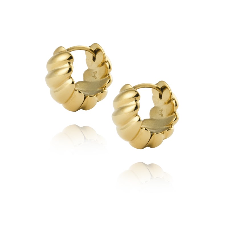 Mockberg Seléne gold medium hoops örhängen dam – bild 3