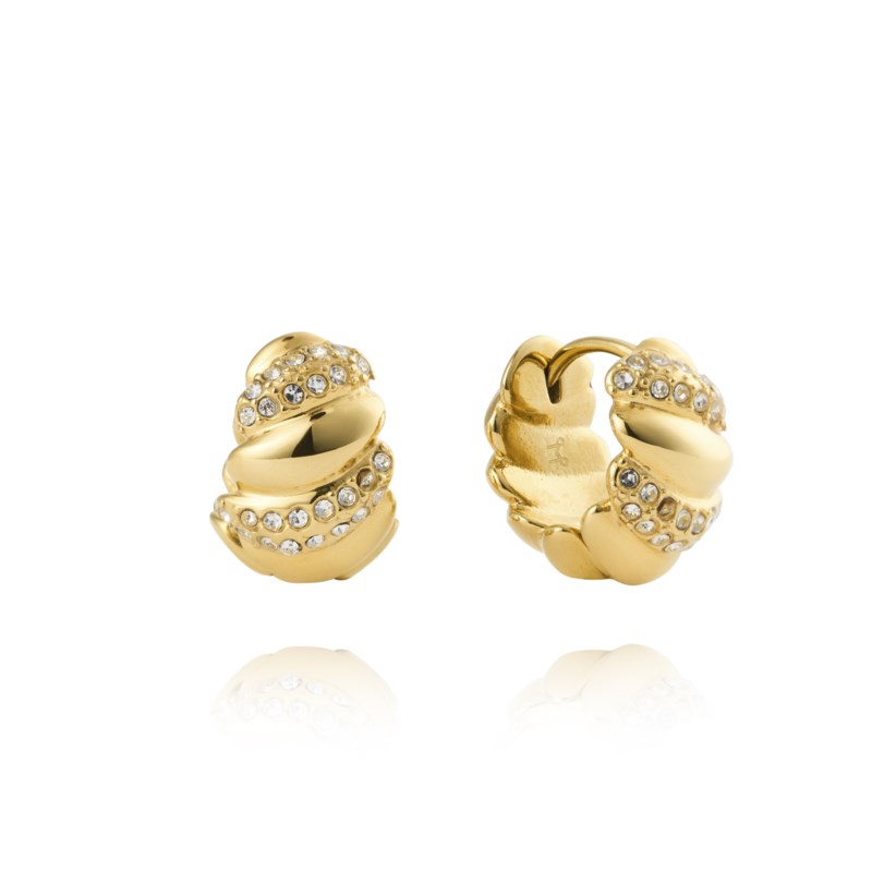 Noela gold medium hoops