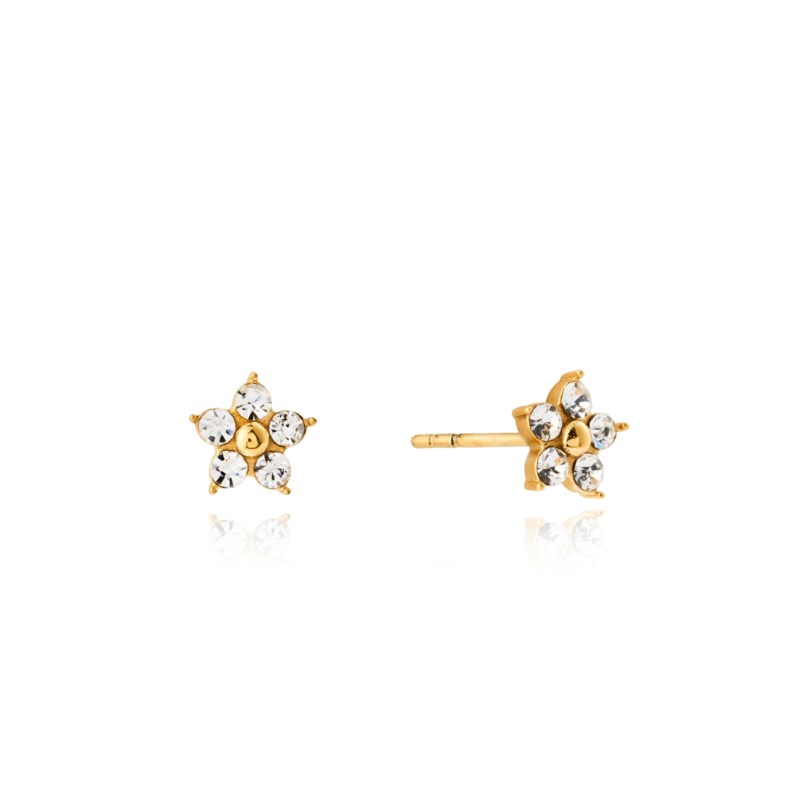 Flora gold studs