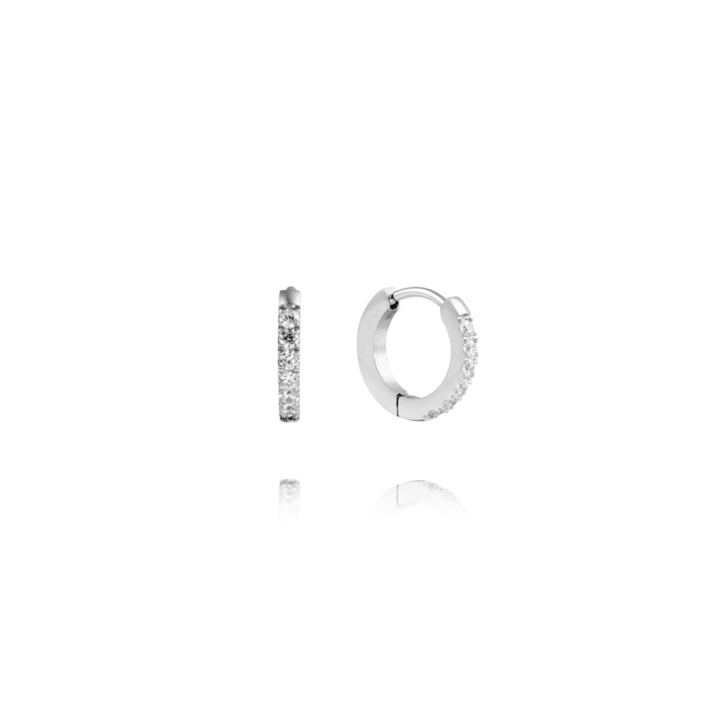 Shiny hoops small gold 1