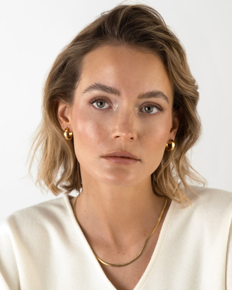 Mockberg Chunky hoops large örhängen dam – bild 3