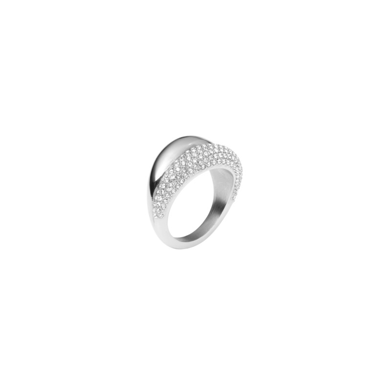 Pavé daring ring silver 1