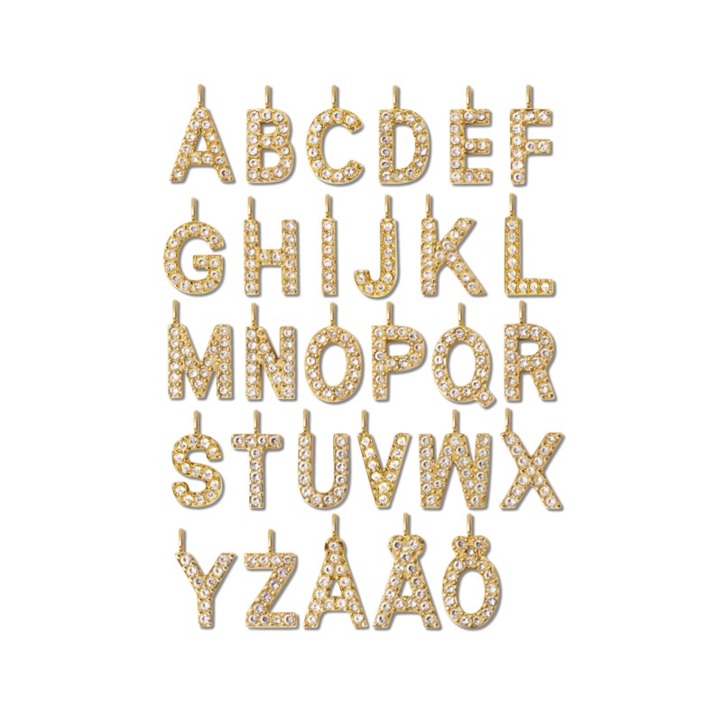 Petite stone letter necklace 7