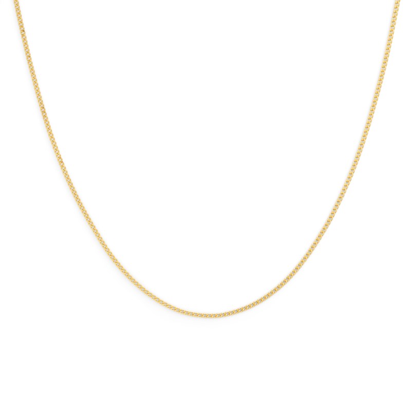 Thin curb chain necklace