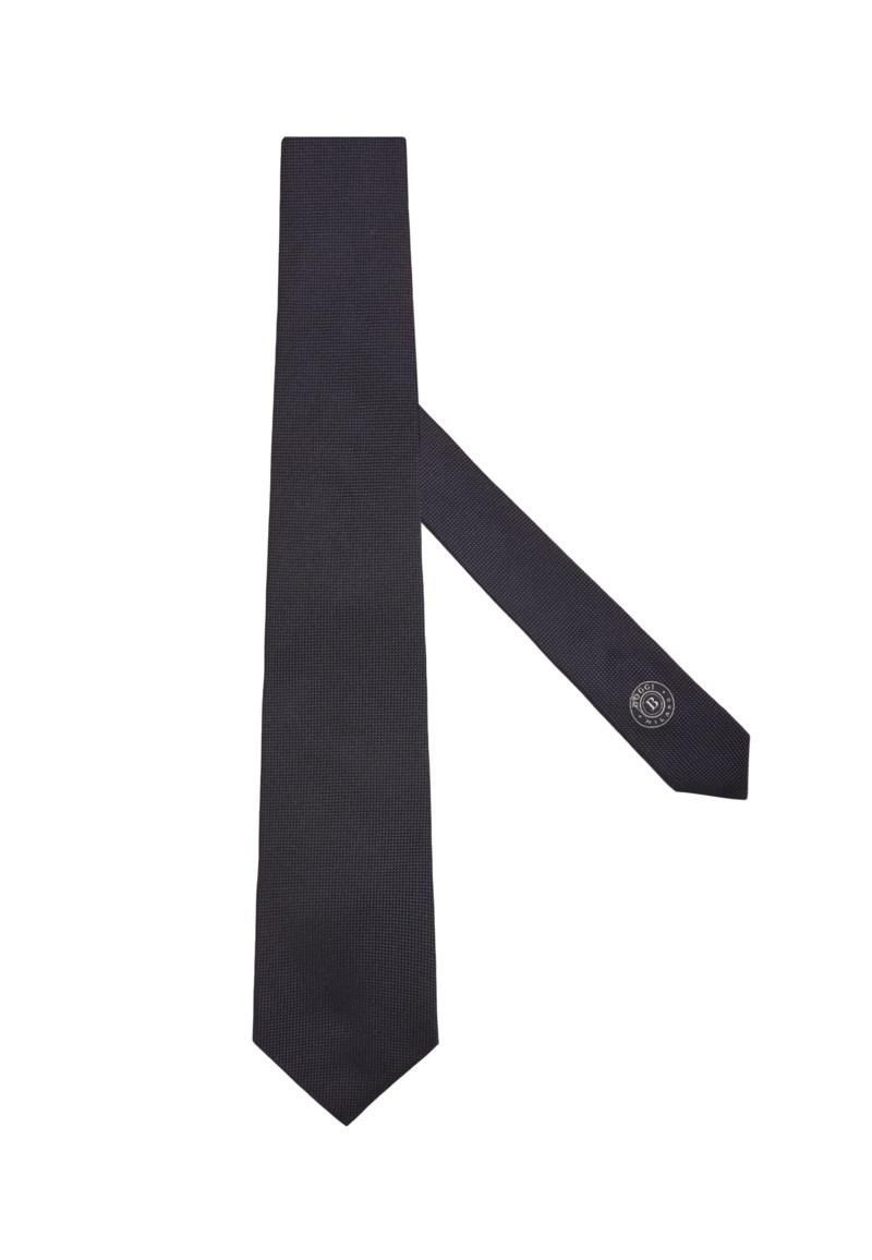 Silk jacquard tie navy blue dot 1
