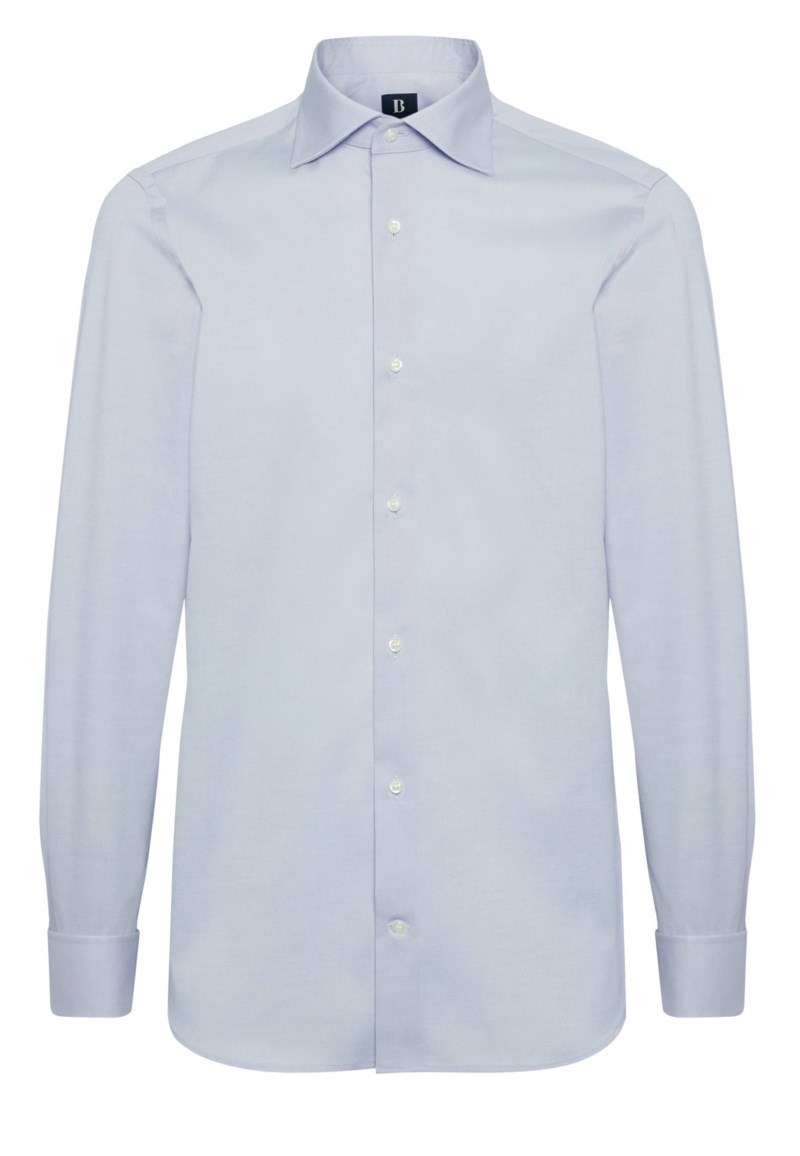Stretch p.point d.cuff windsor collar shirt slim f