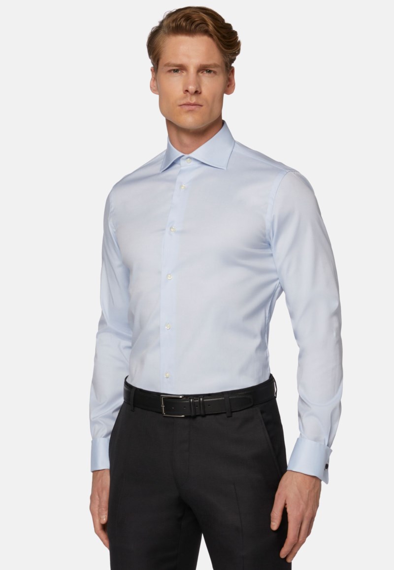 Boggi Milano Stretch p.point d.cuff windsor collar shirt slim f skjortor & blusar herr – bild 3