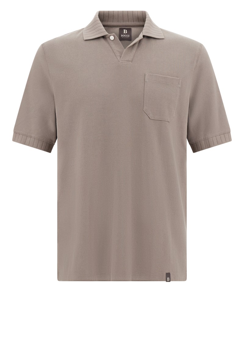 Cotton piqué polo shirt yellow 1
