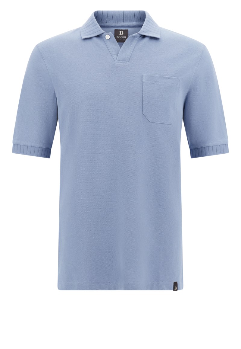 Cotton piqué polo shirt yellow 1