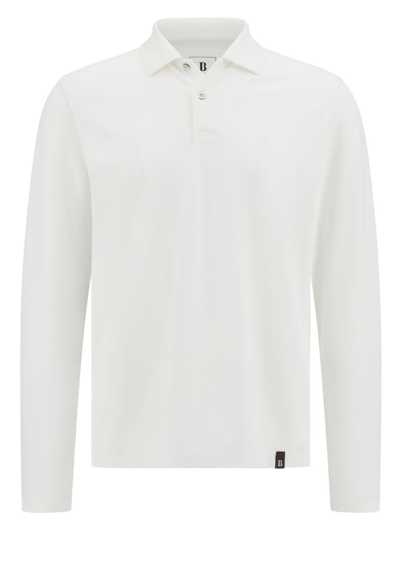 S caf  high-performance piqu  polo shirt white 1