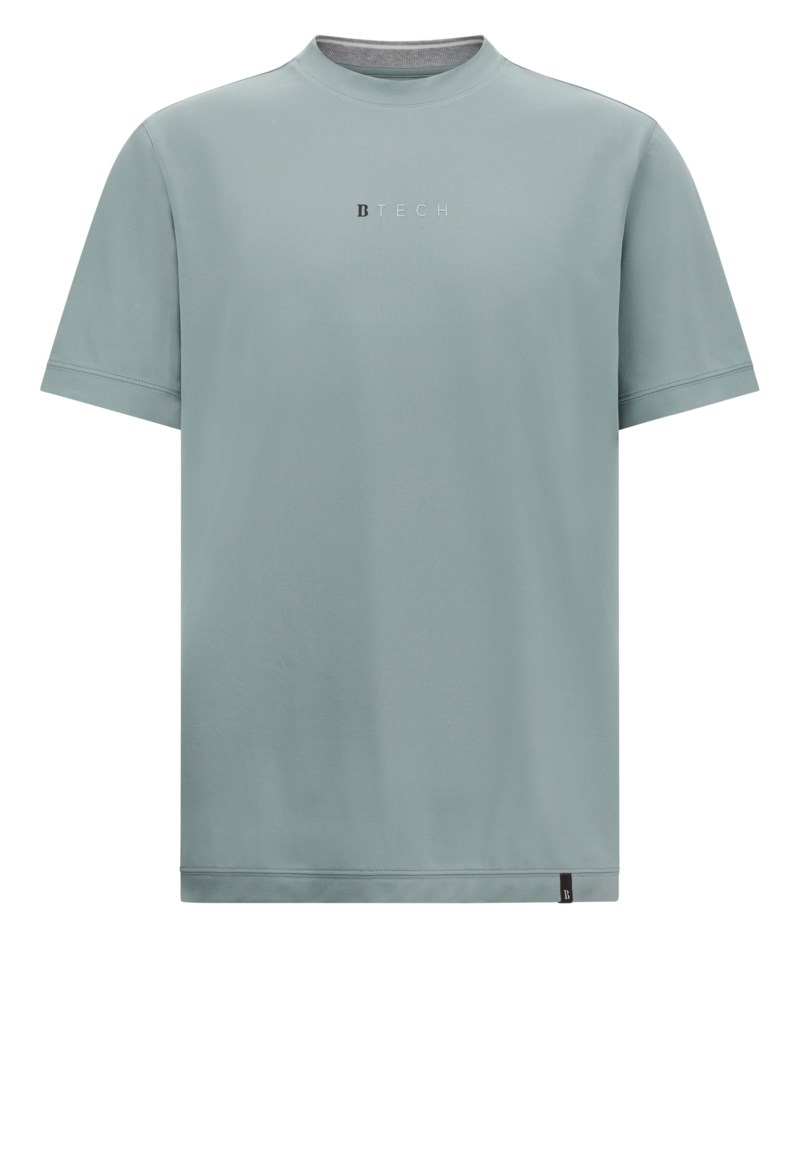 S.cafè high-performance piqué t-shirt light green 1