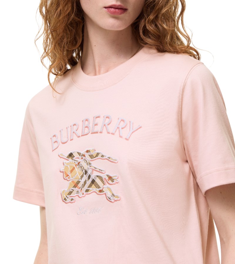 Burberry T-shirt knight check cotton dam – bild 4