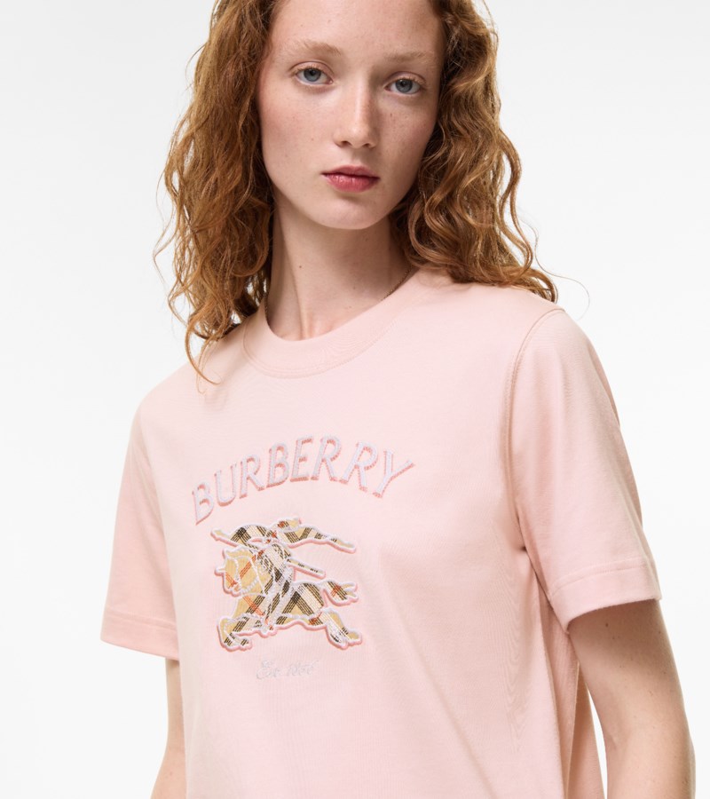 Burberry T-shirt knight check cotton dam – bild 5