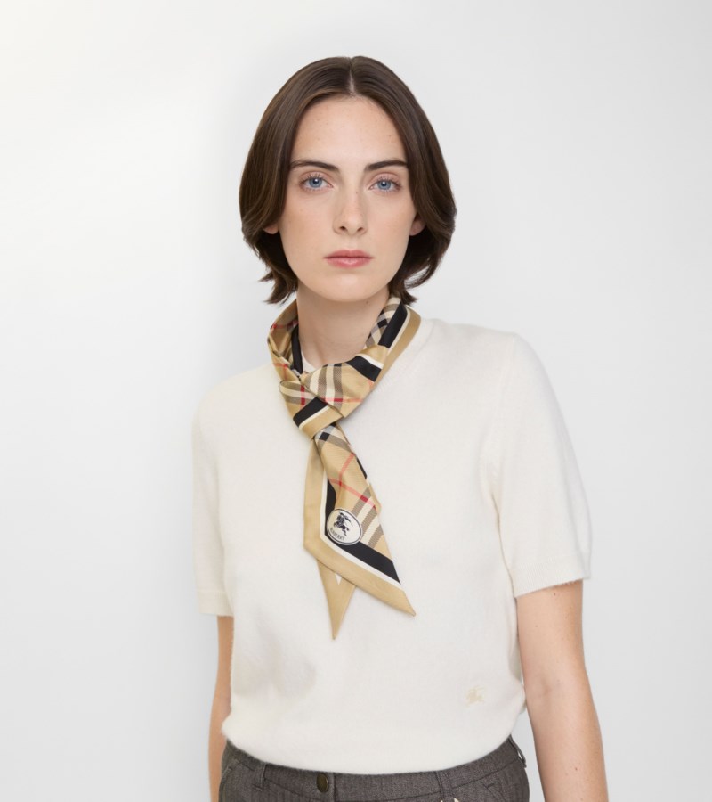 Burberry Skinny check silk scarf scarves dam – bild 2