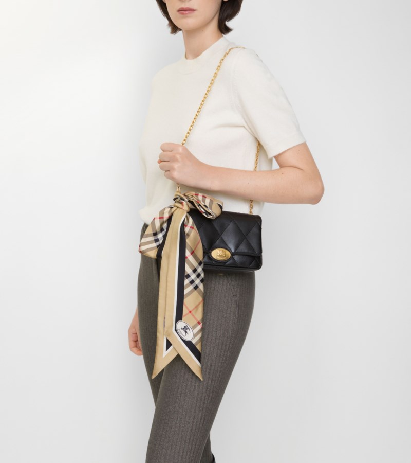 Burberry Skinny check silk scarf scarves dam – bild 4