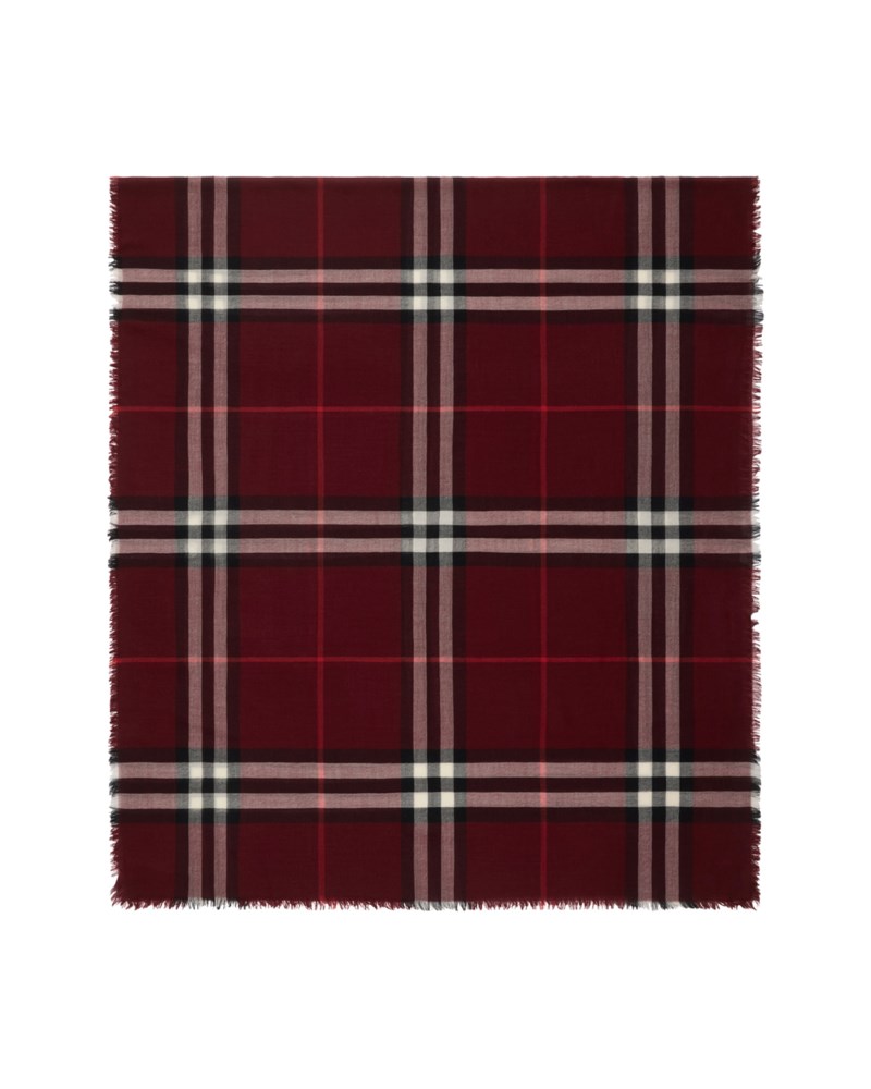 Scarf wide check wool