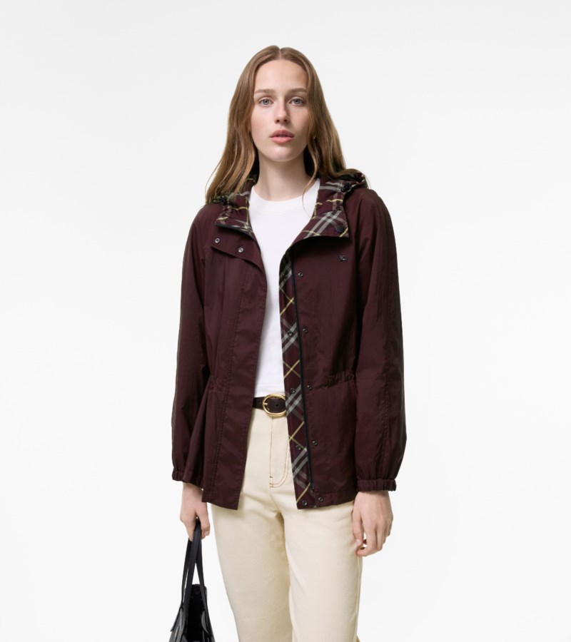 Burberry Reversible check nylon hooded jacket vinterjackor dam – bild 2