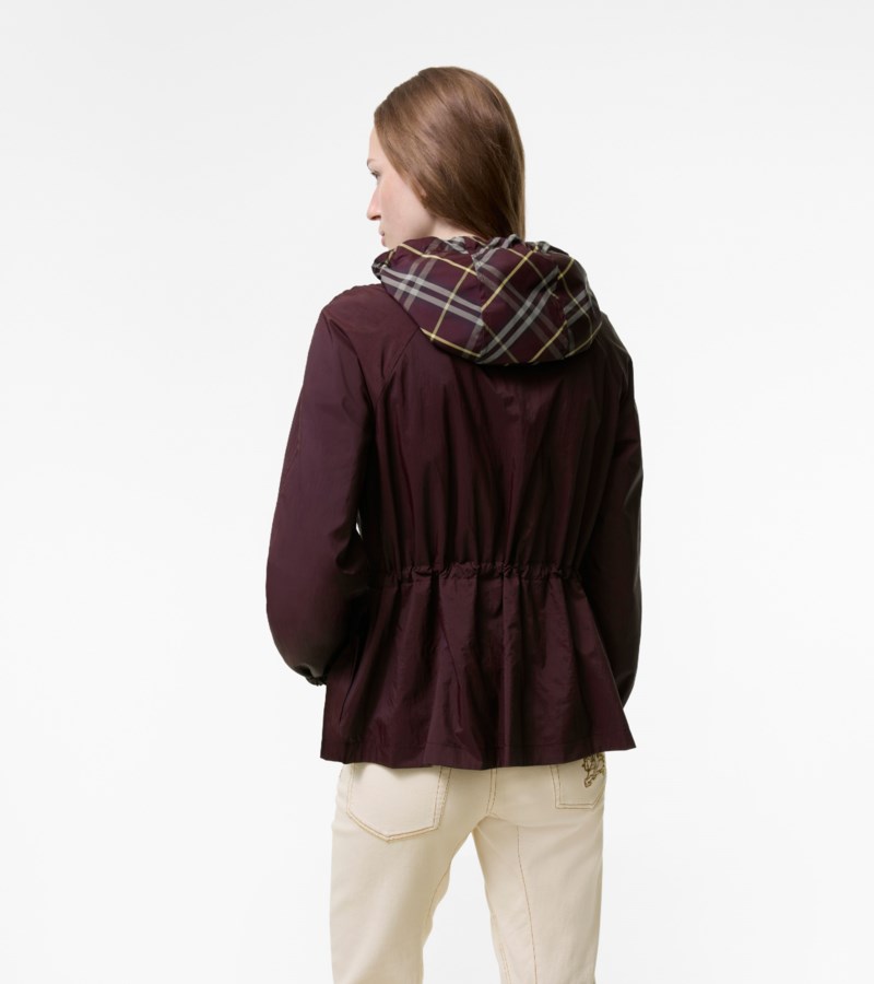 Burberry Reversible check nylon hooded jacket vinterjackor dam – bild 4