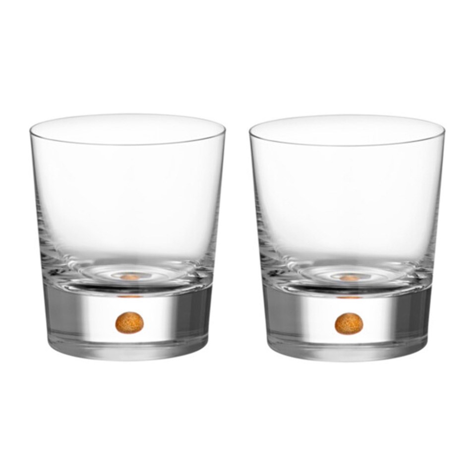 Intermezzo double old fashioned 2p klar/guld 40 cl, klar/guld från Orrefors