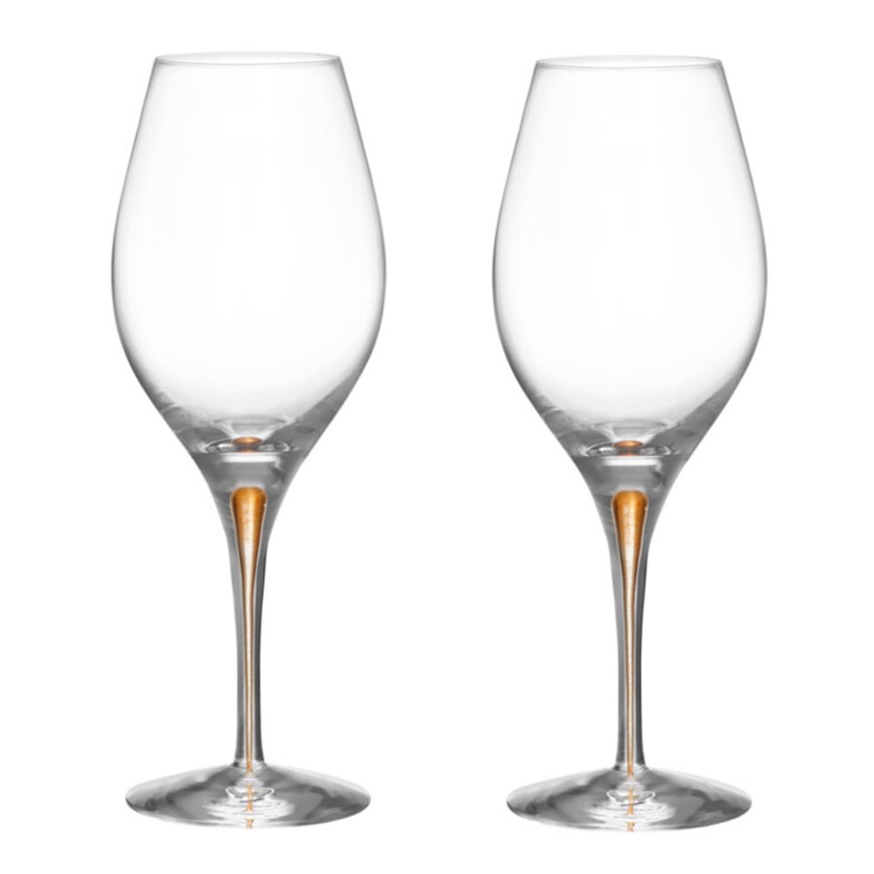 Intermezzo balance vinglas 2p klar/guld 44 cl, klar/guld från Orrefors