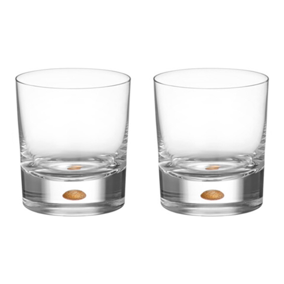 Intermezzo old fashioned 2p klar/guld 25 cl, klar/guld från Orrefors