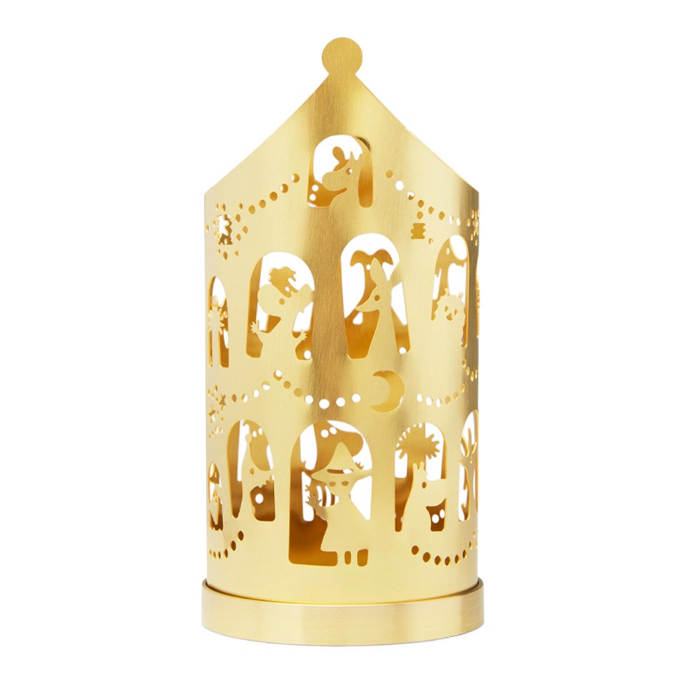 Skultuna x moomin ljuslykta muminhuset mässing 16 cm, mässing från Skultuna