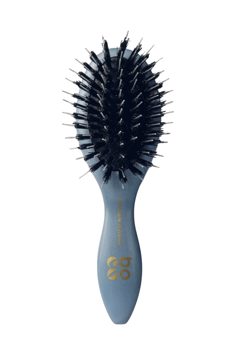 Bali hairbrush boar & nylon blue