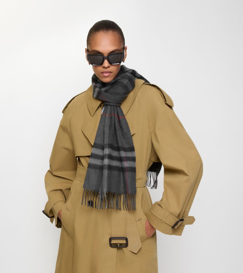 Burberry Scarf check cashmere scarves dam – bild 3