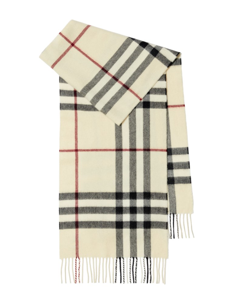 Scarf check cashmere