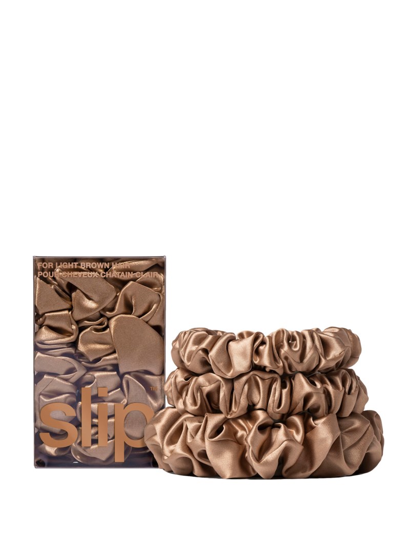 Midi & large scrunchies light brown 1