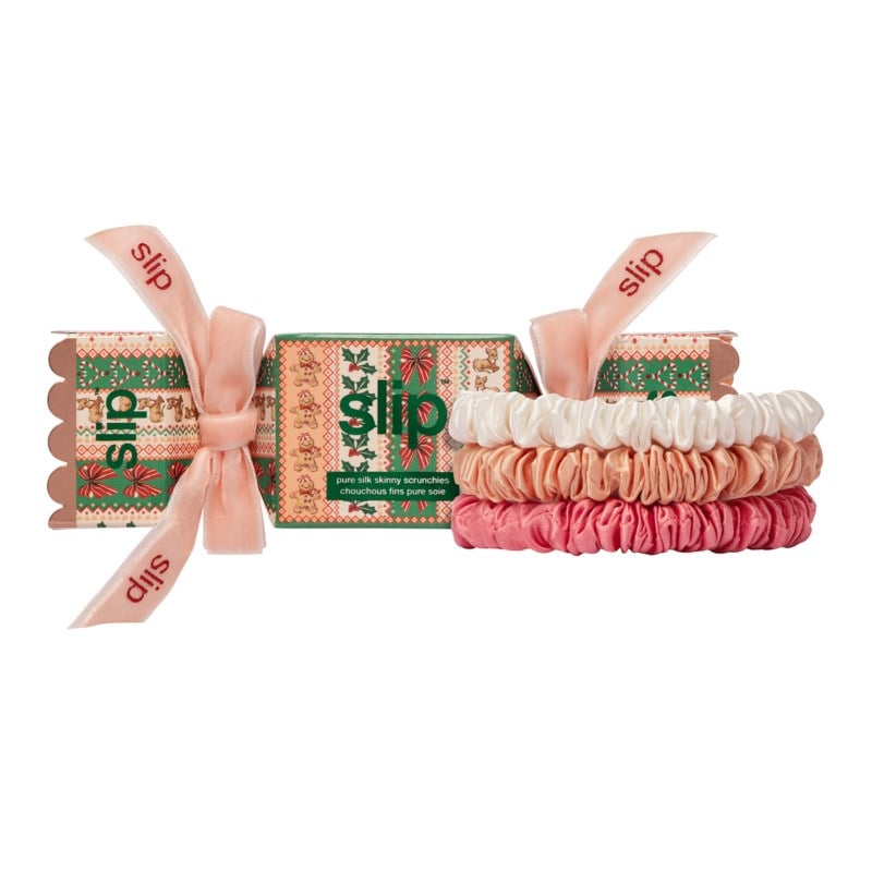 Pure silk skinny scrunchie trio cracker