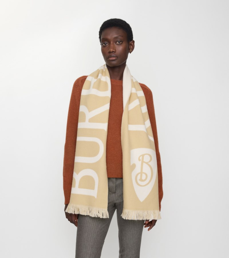 Burberry Halsduk logo wool dam – bild 2