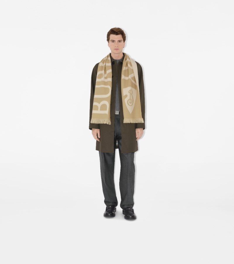 Burberry Halsduk logo wool dam – bild 3