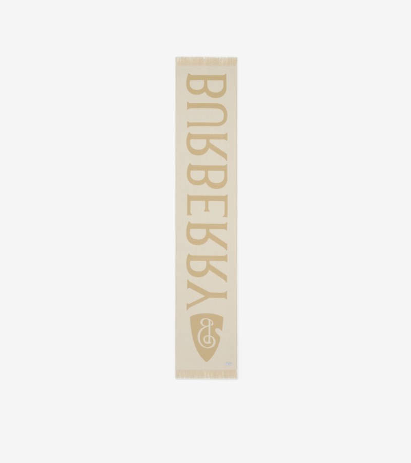 Burberry Halsduk logo wool dam – bild 5