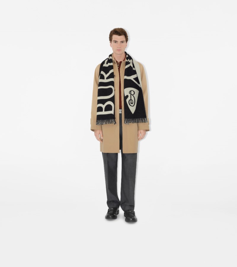 Burberry Halsduk logo wool dam – bild 3
