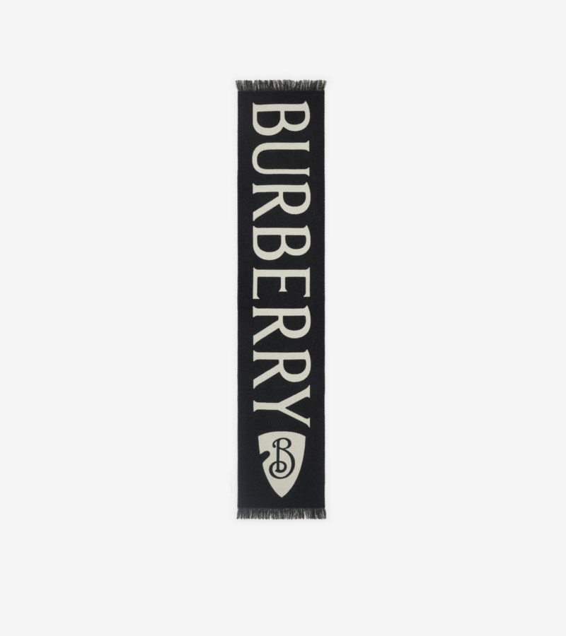Burberry Halsduk logo wool dam – bild 4