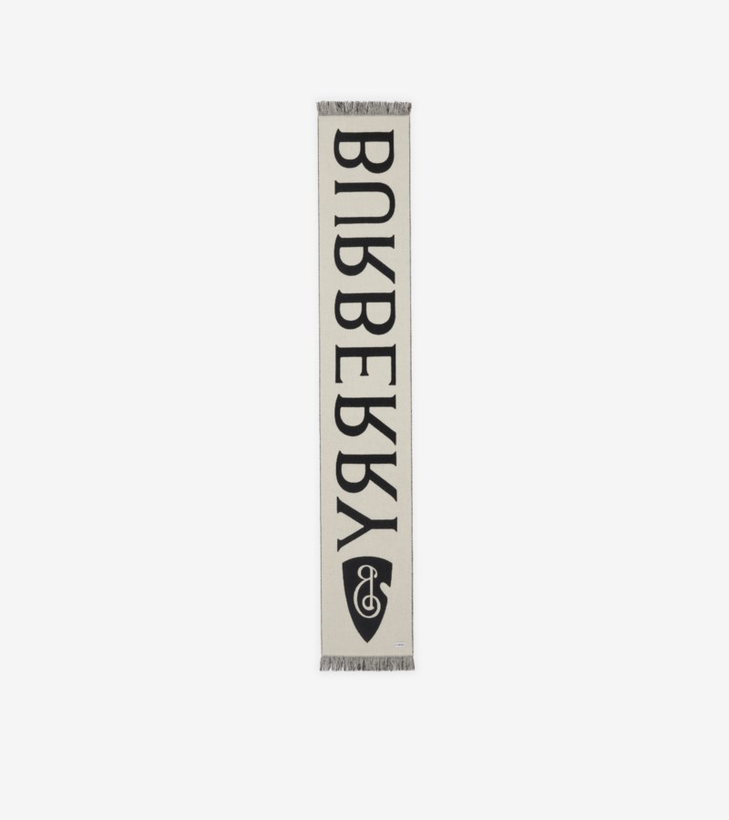 Burberry Halsduk logo wool dam – bild 5